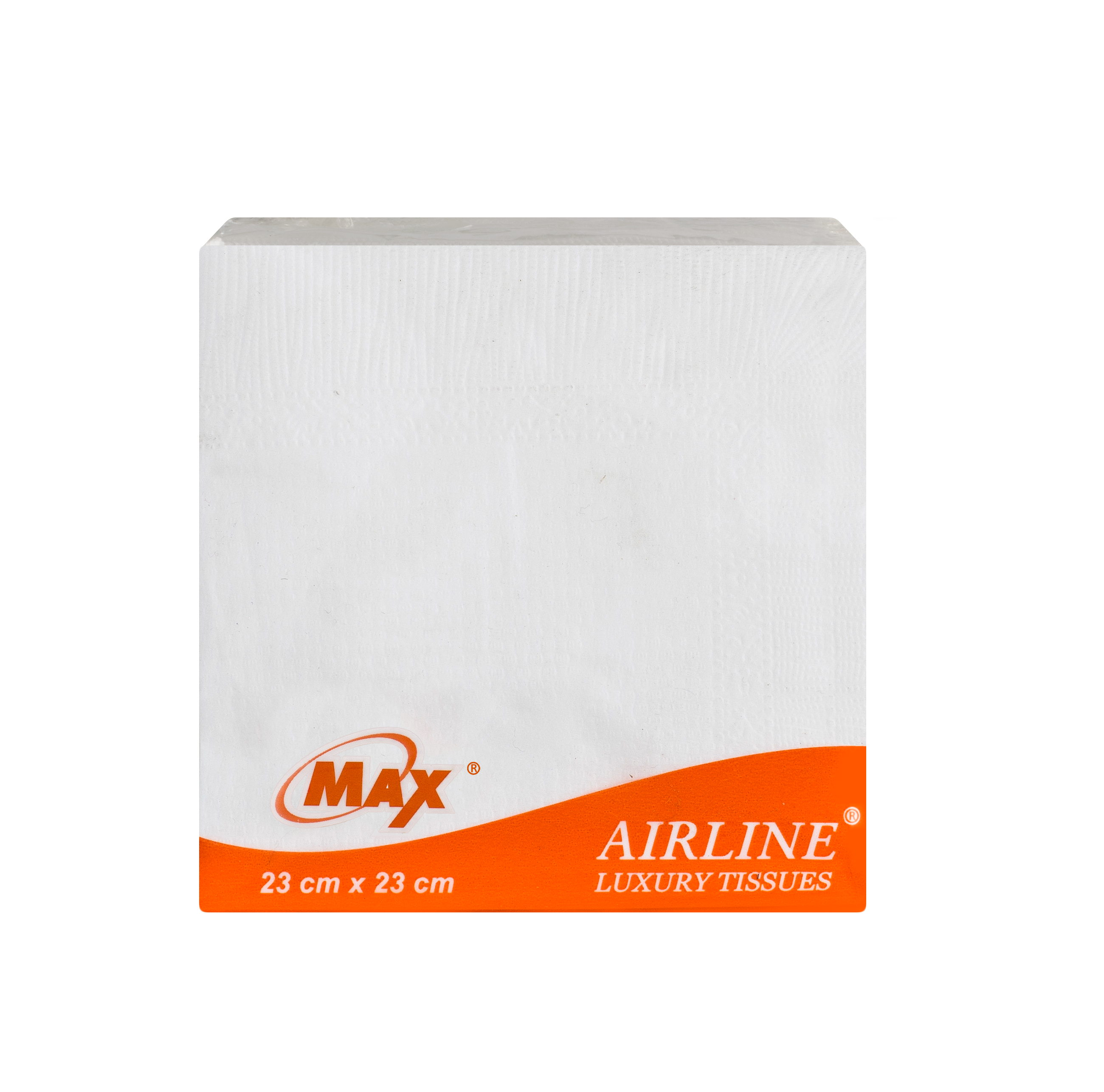 Max Airline 23 cm x 23 cm – 2 Ply Virgin Tissue Napkin | 100 Pulls x 10 Packs