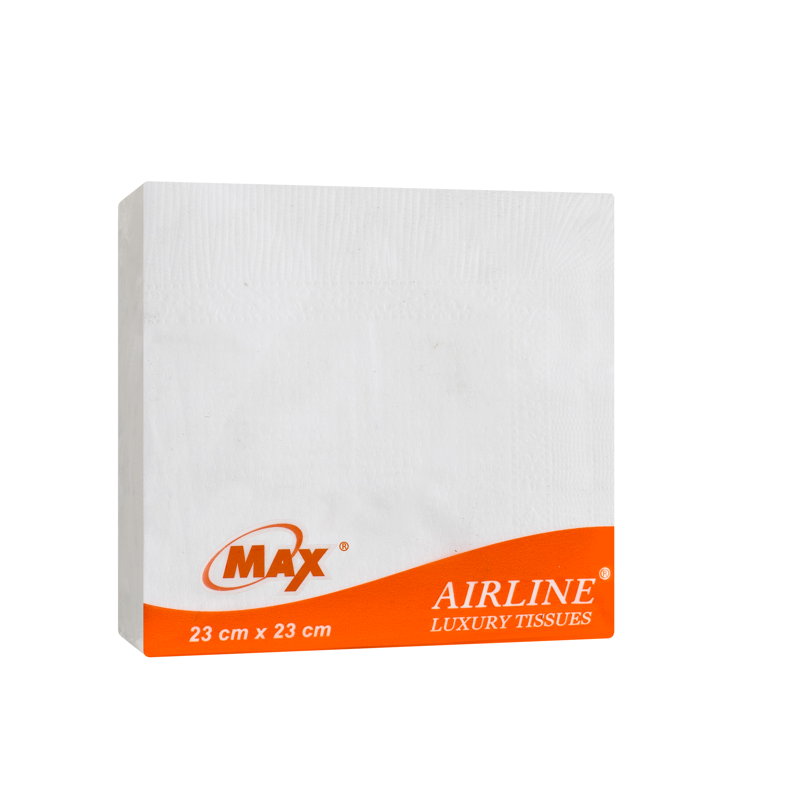 Max Airline 23 cm x 23 cm – 2 Ply Virgin Tissue Napkin | 100 Pulls x 10 Packs