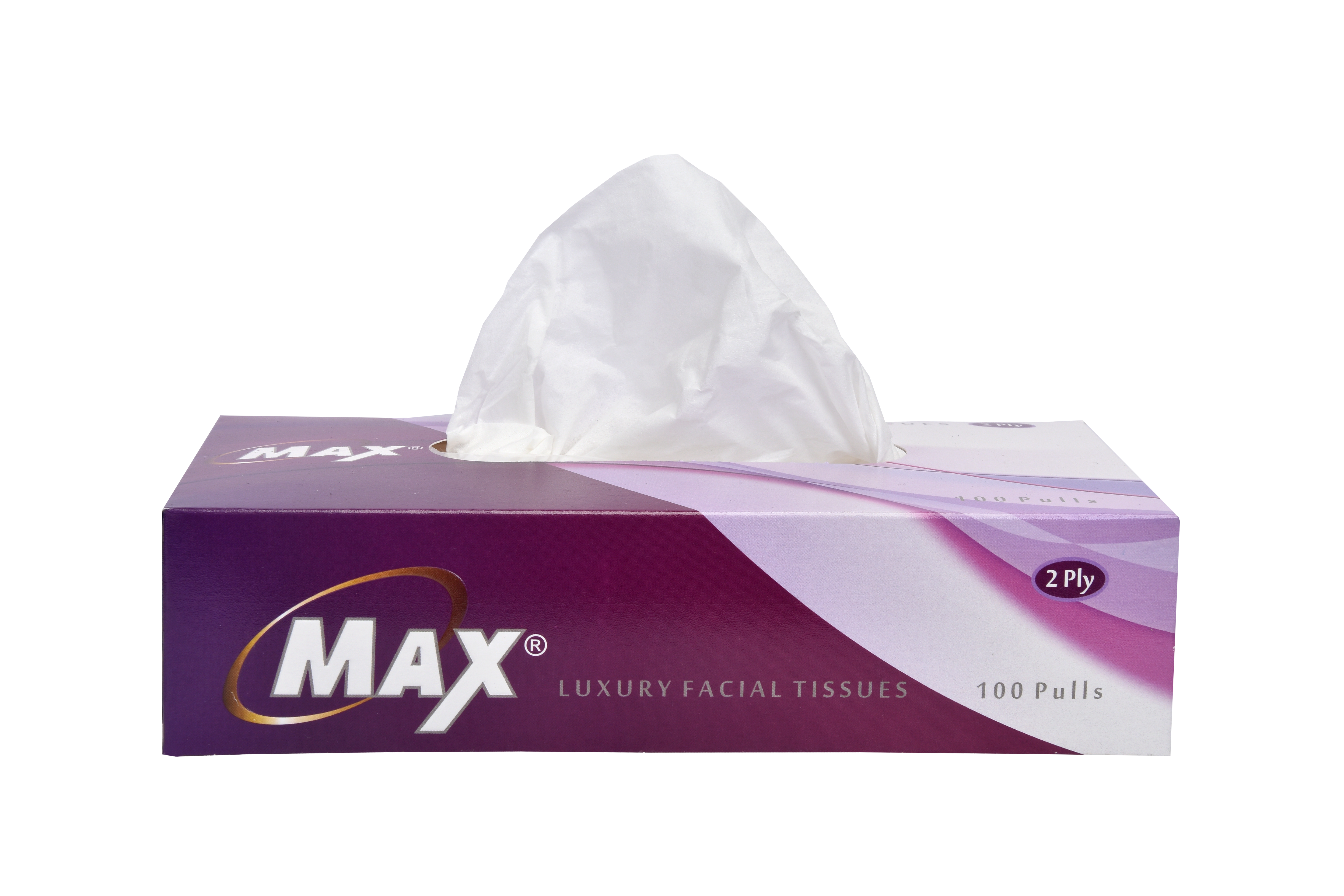 Max Facial Tissue Multi-Colour - 100 Pulls | Virgin Facial Tissue Box | Pack of 12