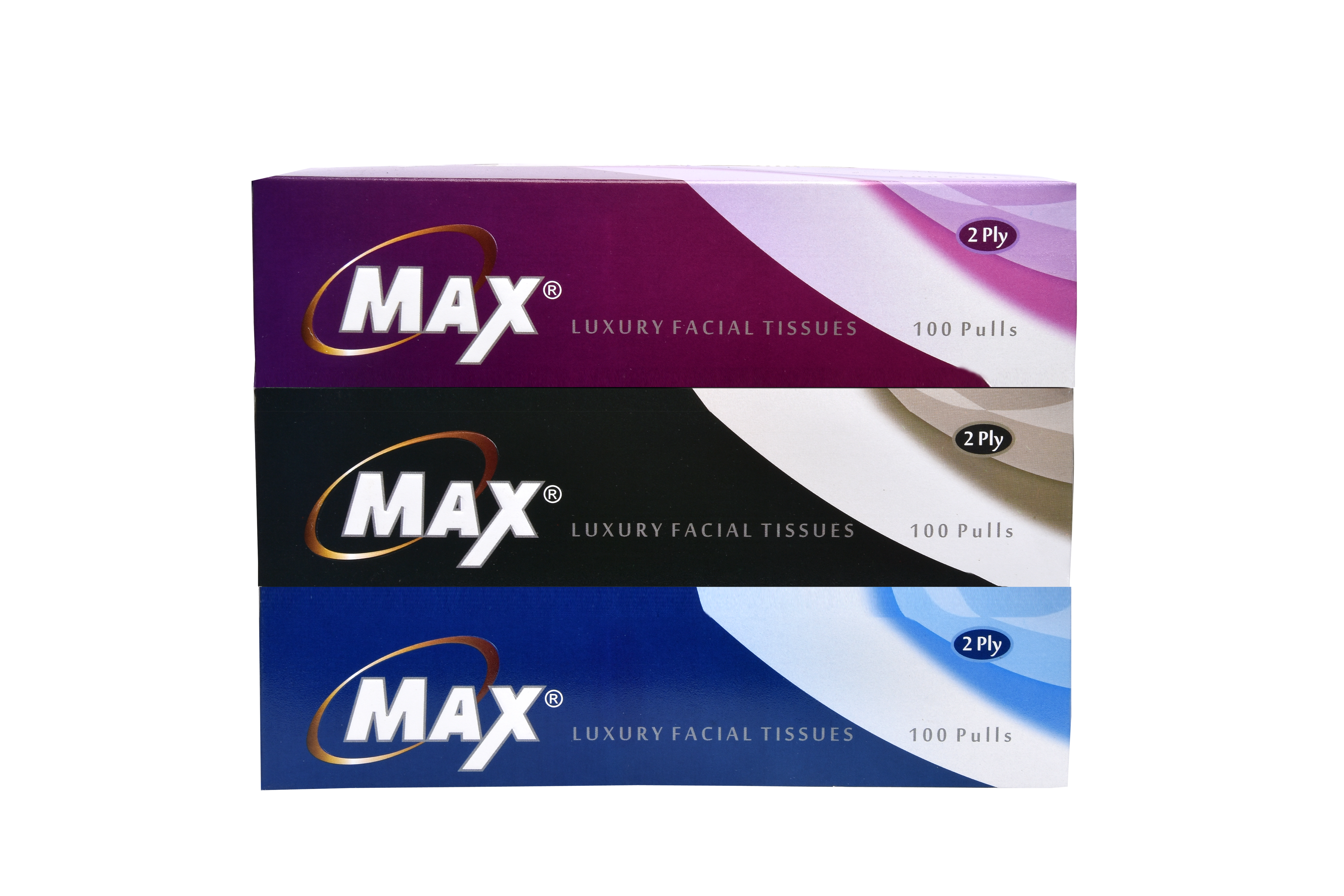 Max Facial Tissue Multi-Colour - 100 Pulls | Virgin Facial Tissue Box | Pack of 12