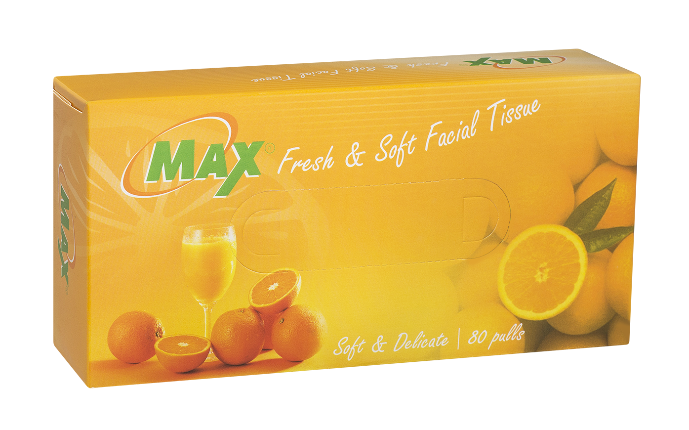 Max Facial Tissue Mix Fruit - 80 Pulls | Virgin Facial Tissue Box | Pack of 12