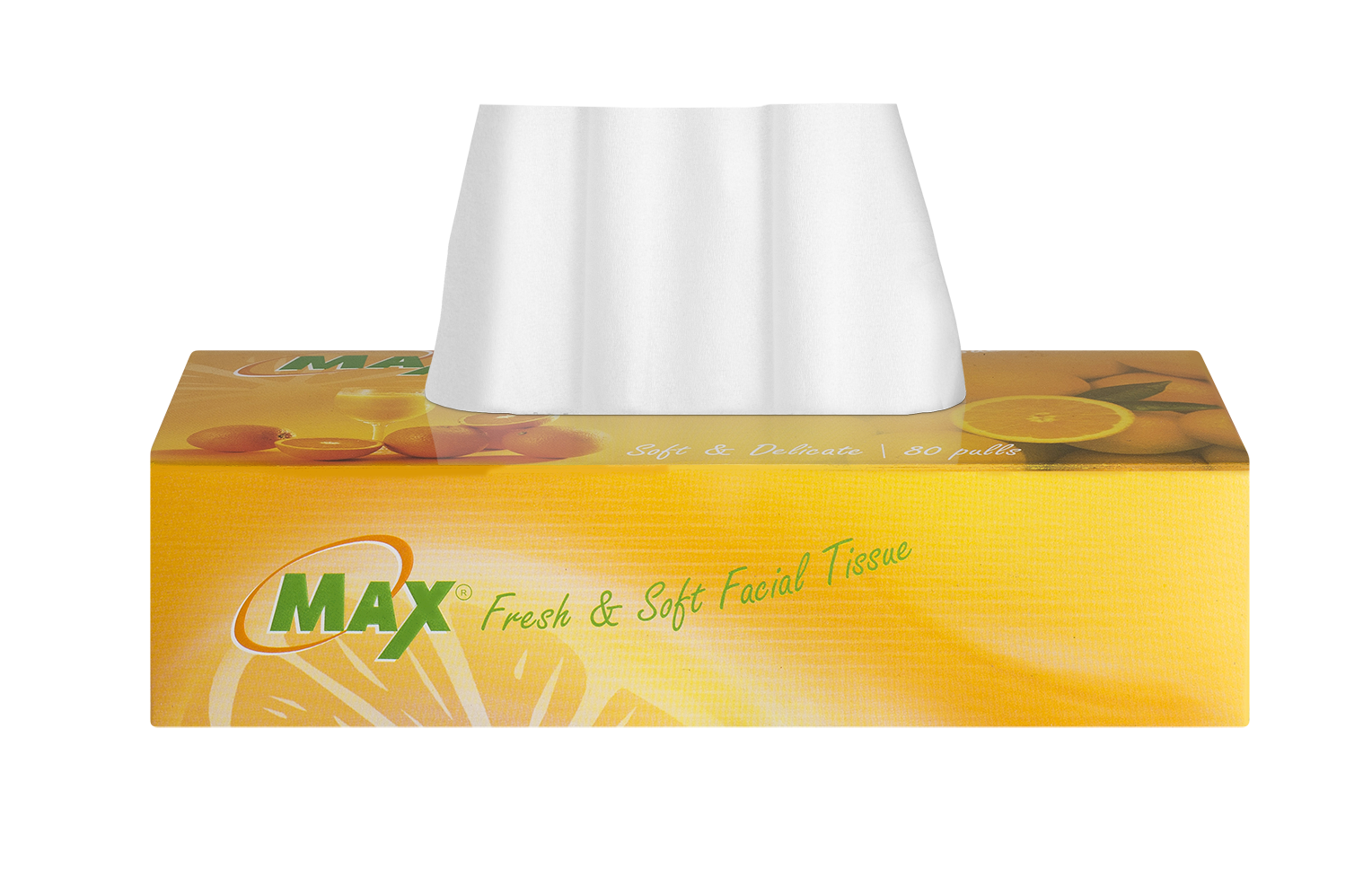 Max Facial Tissue Mix Fruit - 80 Pulls | Virgin Facial Tissue Box | Pack of 12