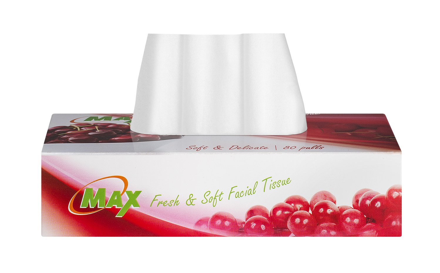 Max Facial Tissue Mix Fruit - 80 Pulls | Virgin Facial Tissue Box | Pack of 12